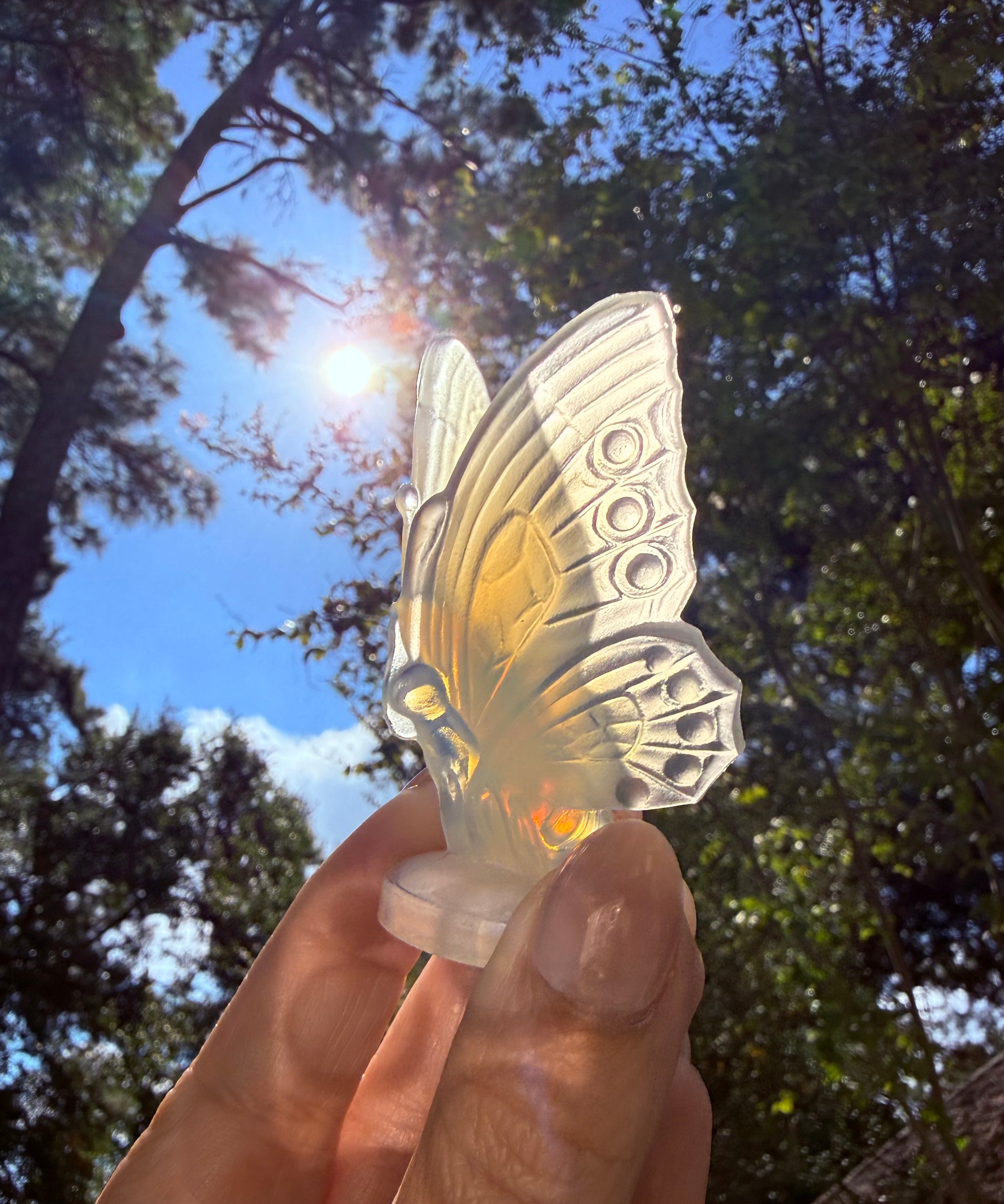 Sabino France Opalescent Glass Butterfly | Vintage French Art Glass