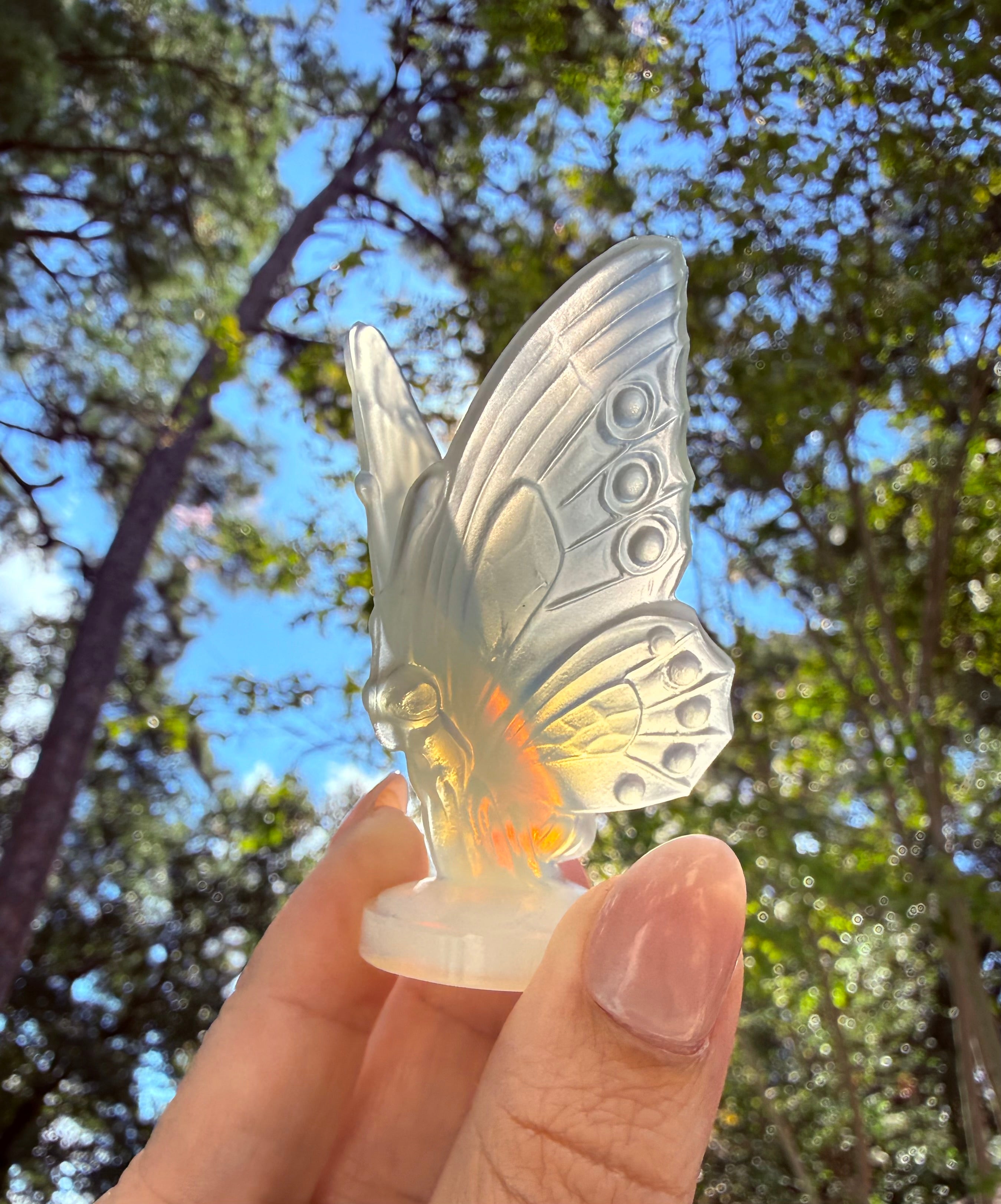Sabino France Opalescent Glass Butterfly | Vintage French Art Glass