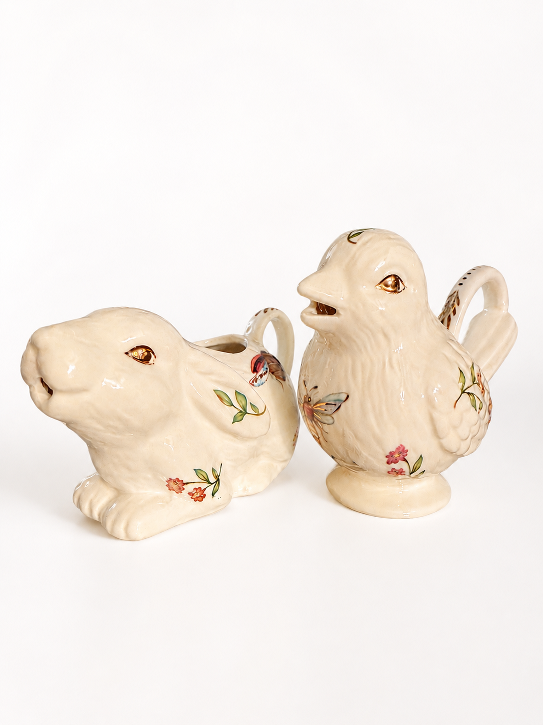 Vintage-Style Rabbit & Chick Creamer Set – Peppertree Tabletops