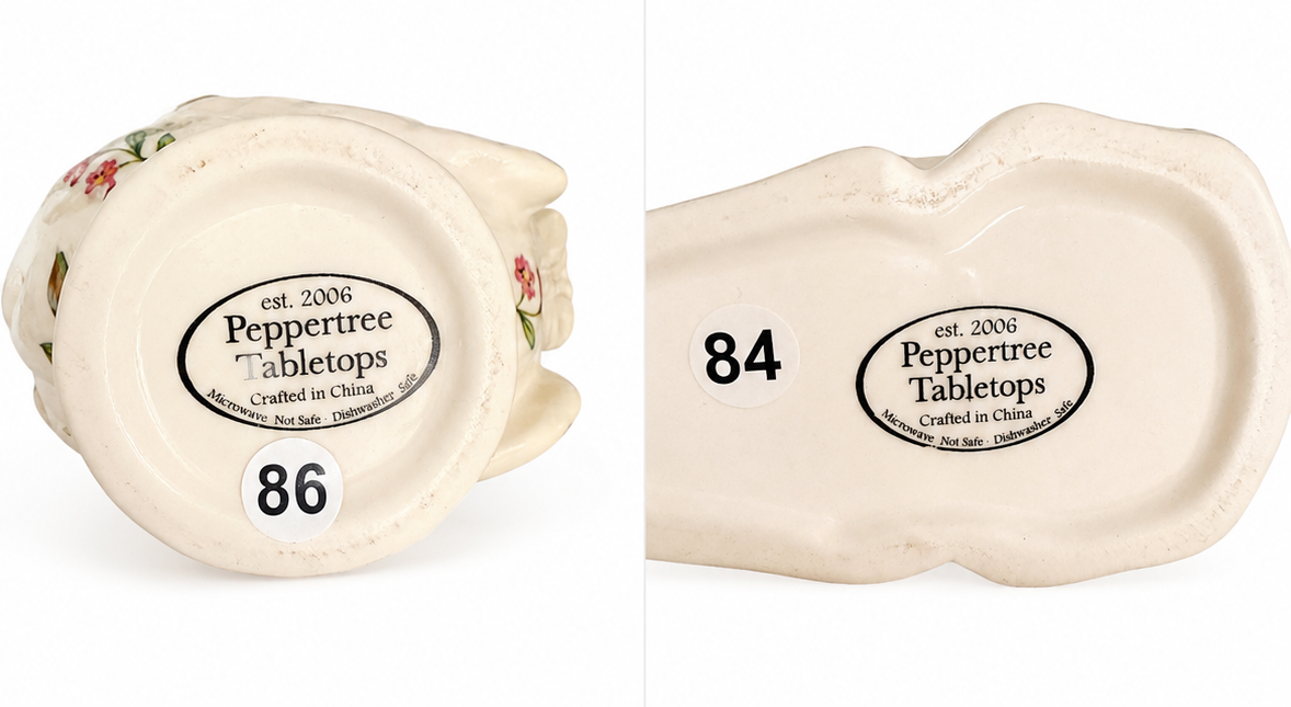 Vintage-Style Rabbit & Chick Creamer Set – Peppertree Tabletops
