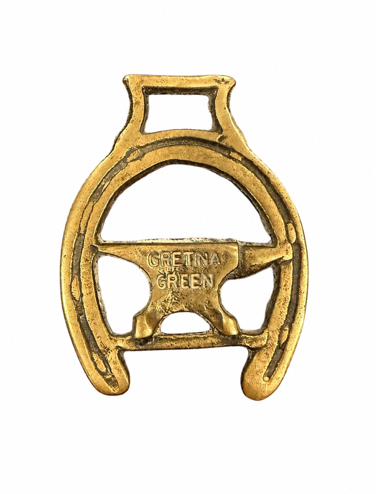 Vintage Gretna Green Brass Horse Brass