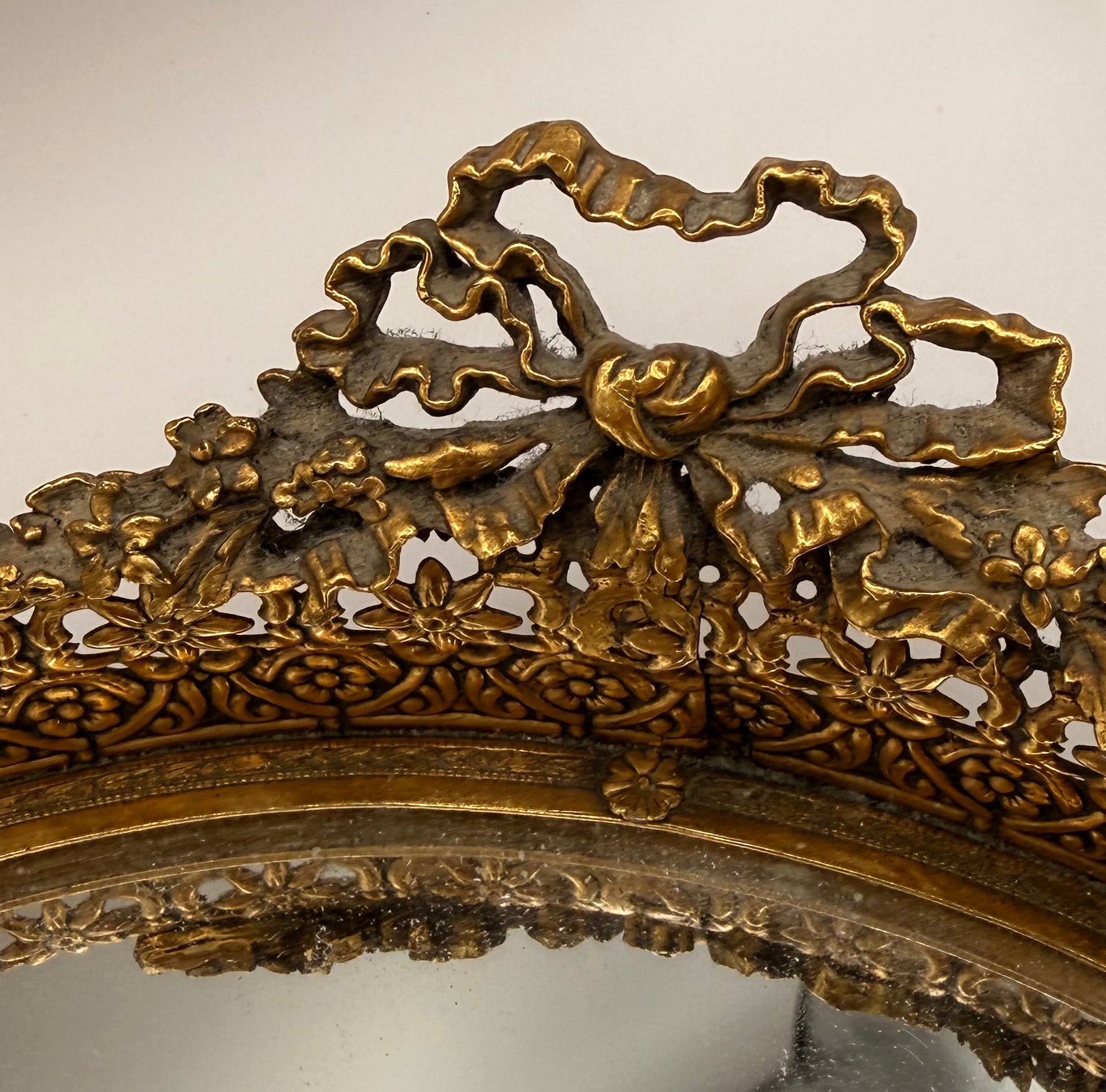 Vintage Matson Gold Filigree Mirrored Vanity Tray – 18”