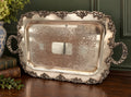 Vintage Sheffield Silver Co. Silverplate Grape & Vine Serving Tray