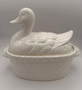 Vintage White Ceramic Duck Soup Tureen