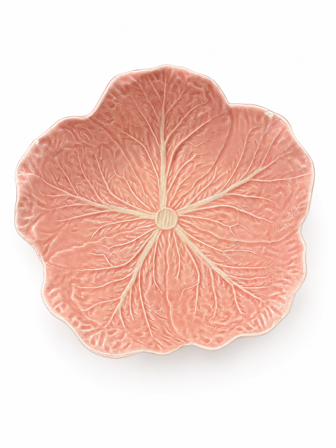 Vintage Bordallo Pinheiro Pink Majolica Cabbage Leaf Bowls (sold individually)| Made in Portugal