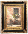Warren Original Oil on Canvas – Bicycle with Flowers