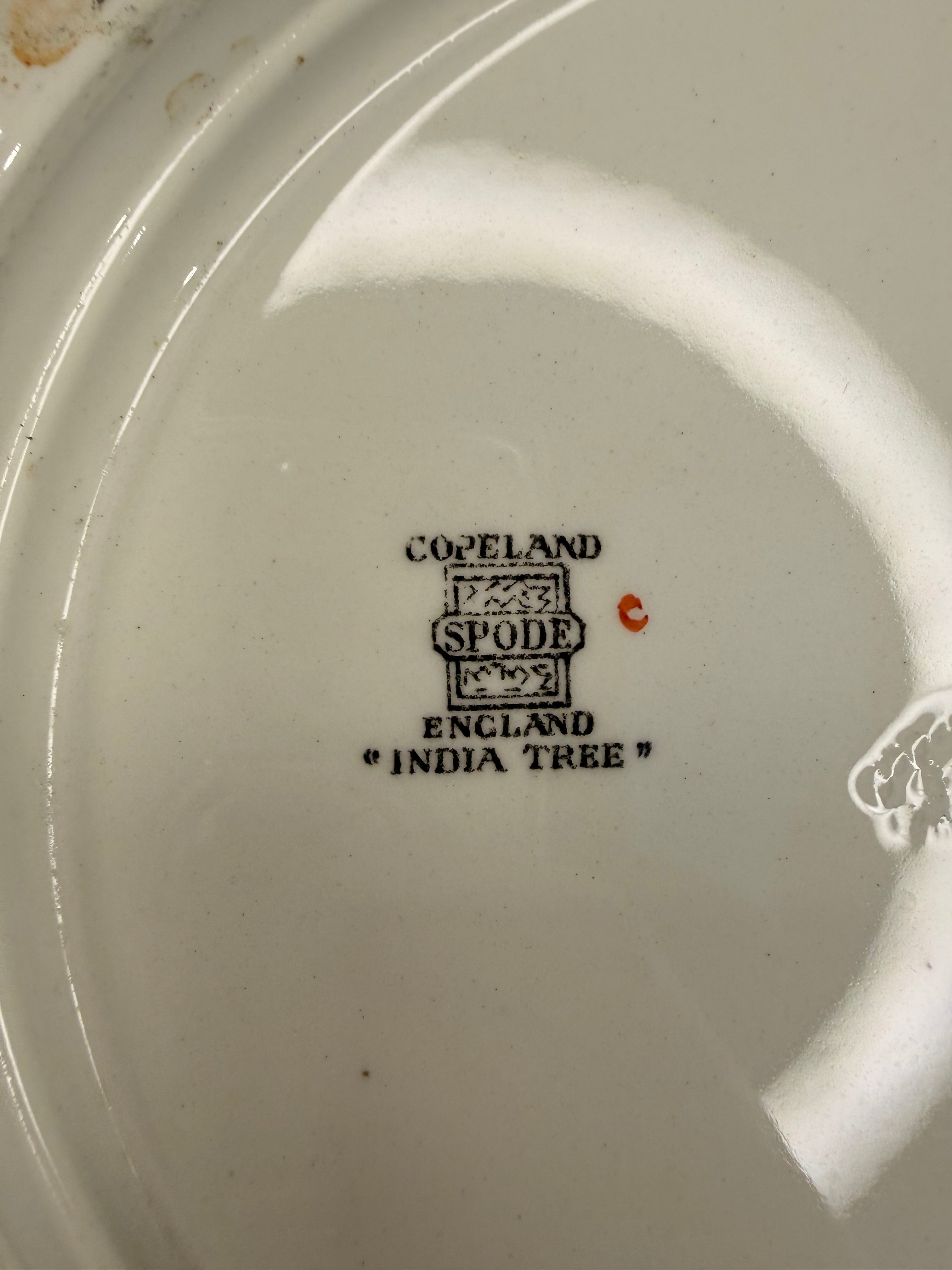 Antique Copeland Spode England “India Tree” Dinner Plate – Rust Orange Transferware – 10.25”