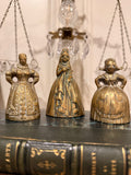 Vintage Brass Bell Ladies — Set of 3