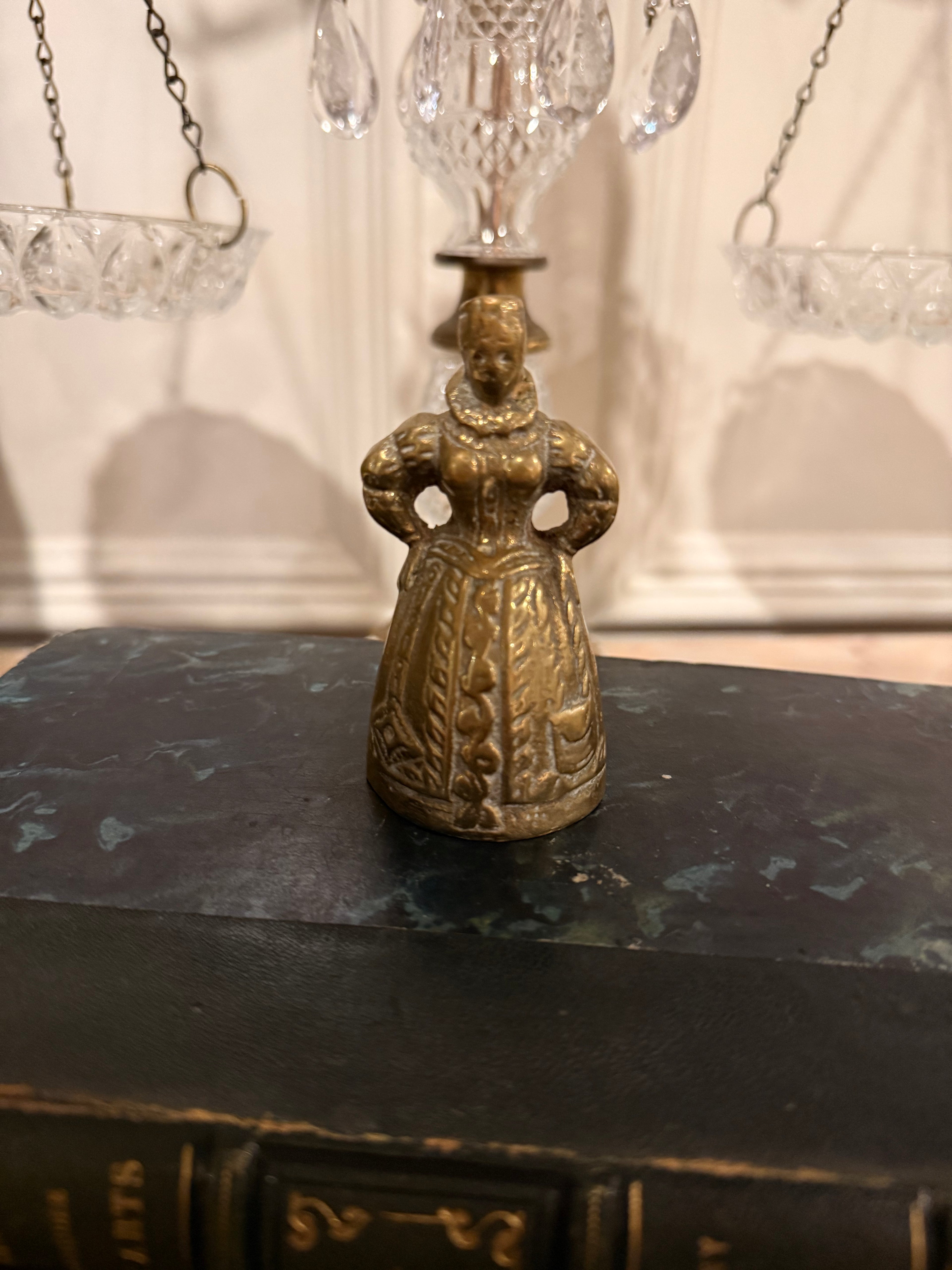 Vintage Brass Bell Ladies — Set of 3