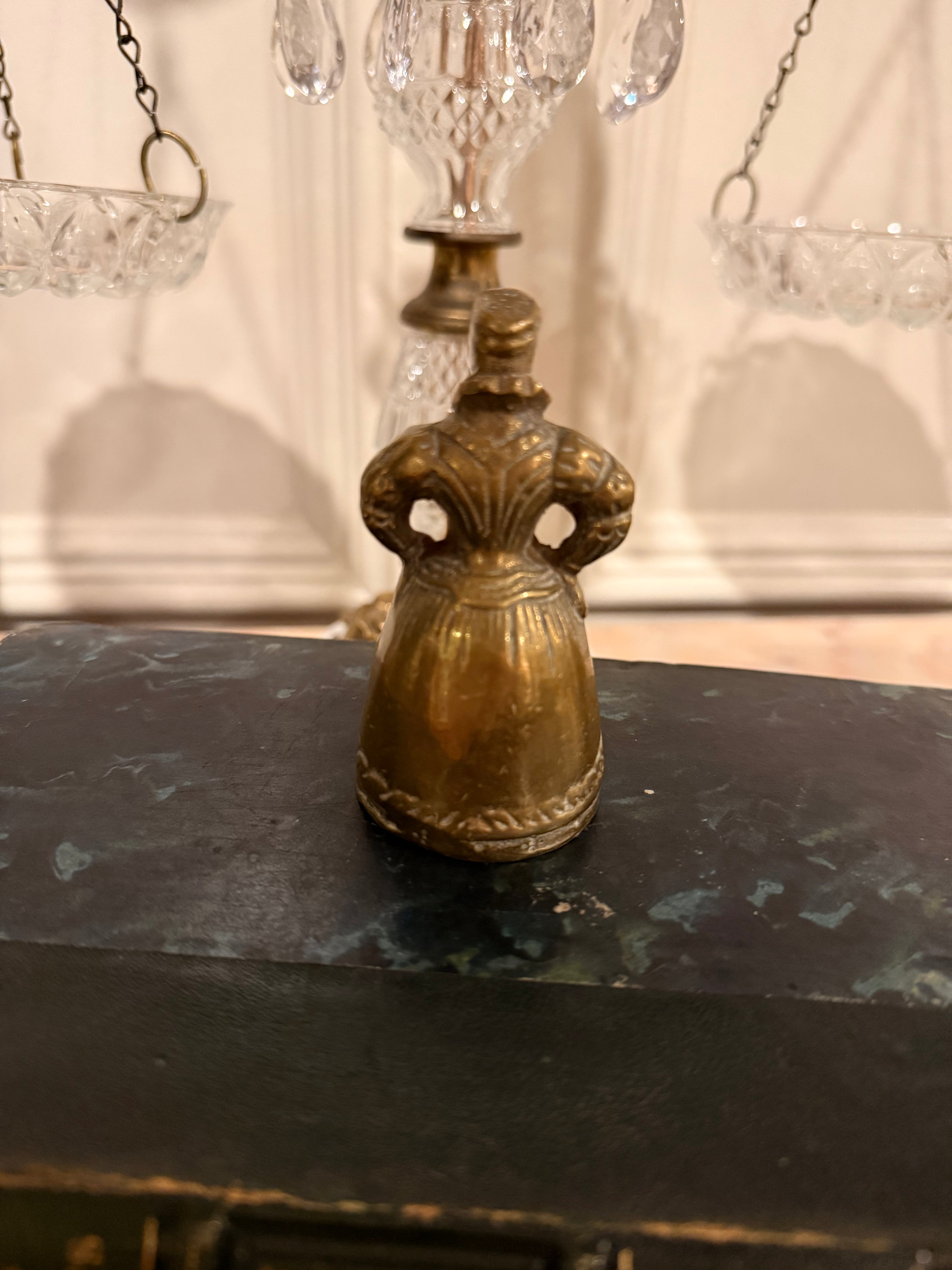 Vintage Brass Bell Ladies — Set of 3