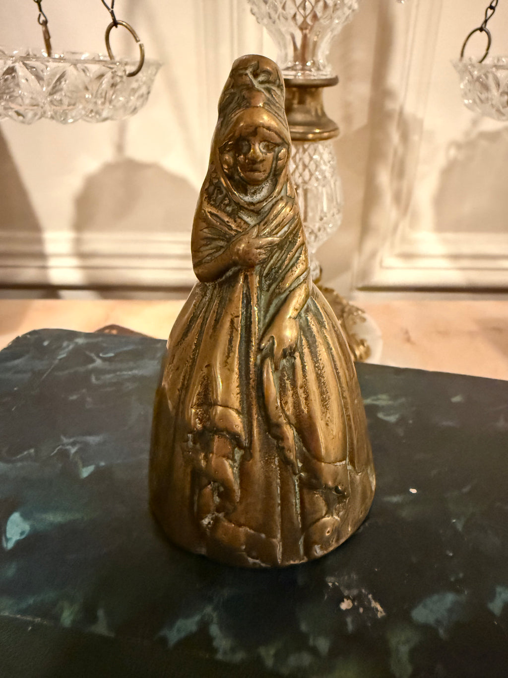 Vintage Brass Bell Ladies — Set of 3