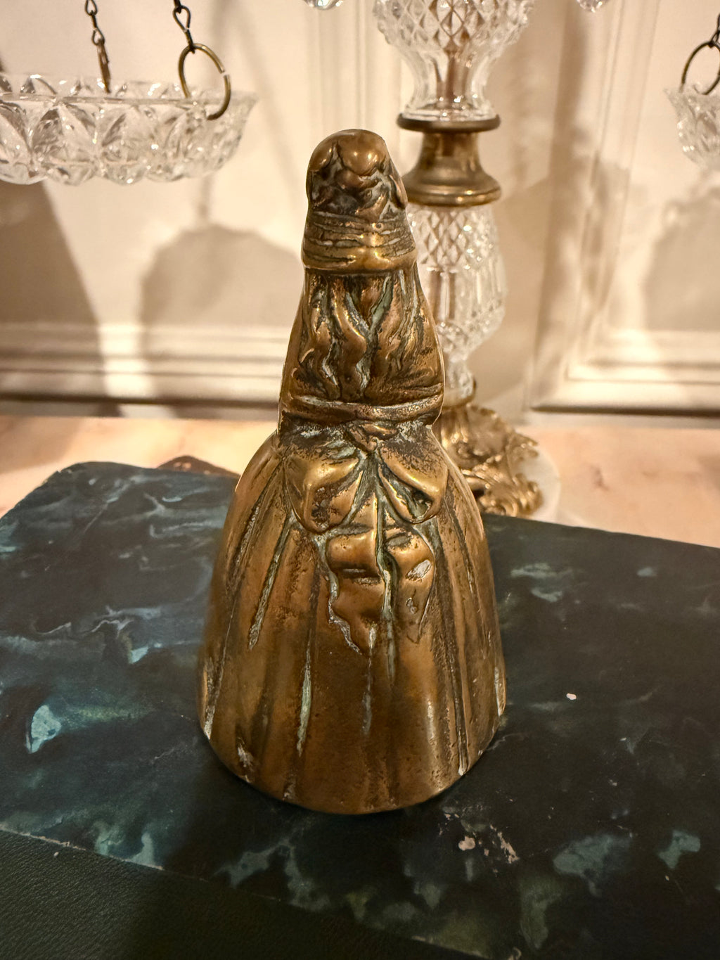 Vintage Brass Bell Ladies — Set of 3