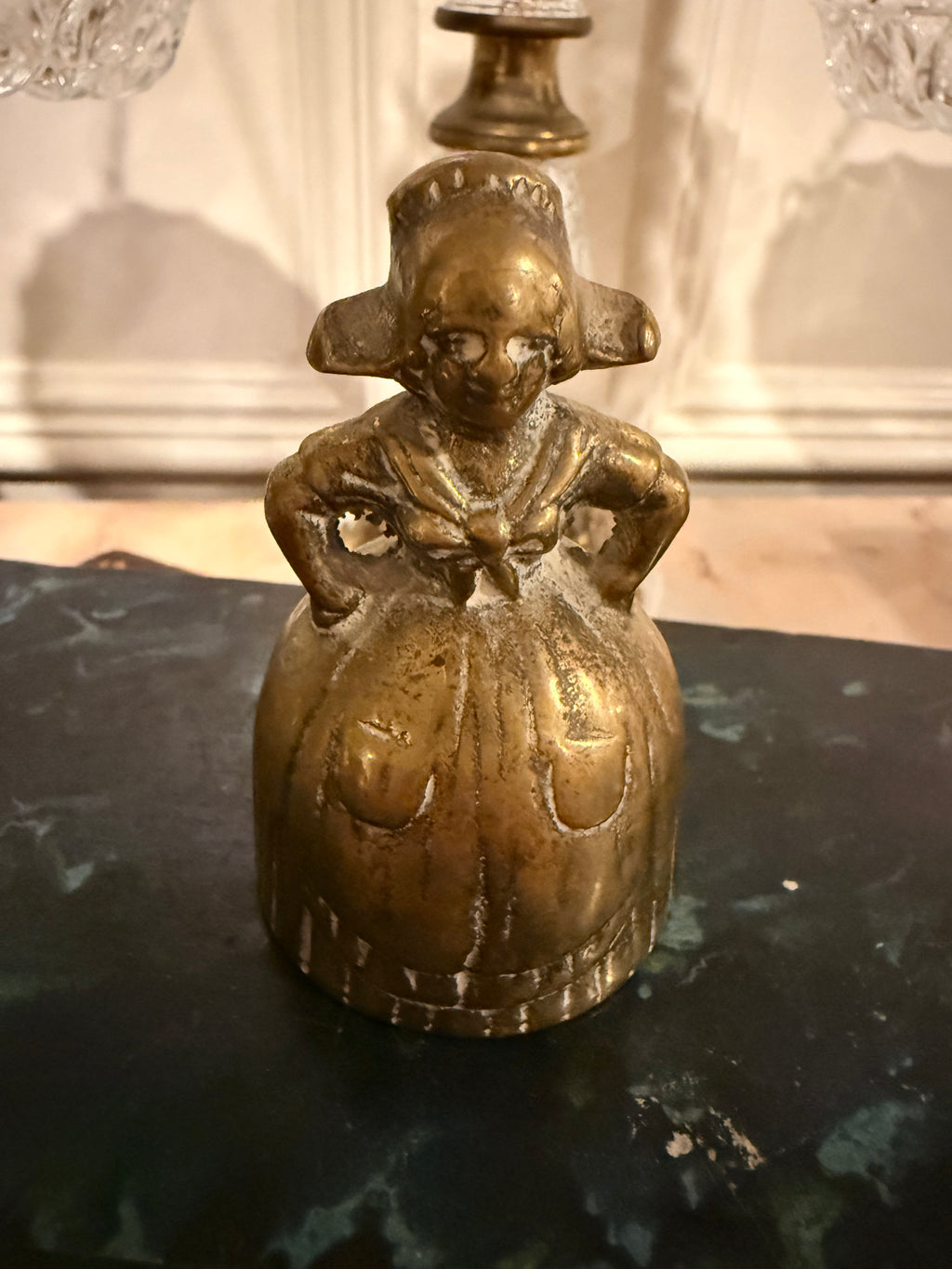 Vintage Brass Bell Ladies — Set of 3