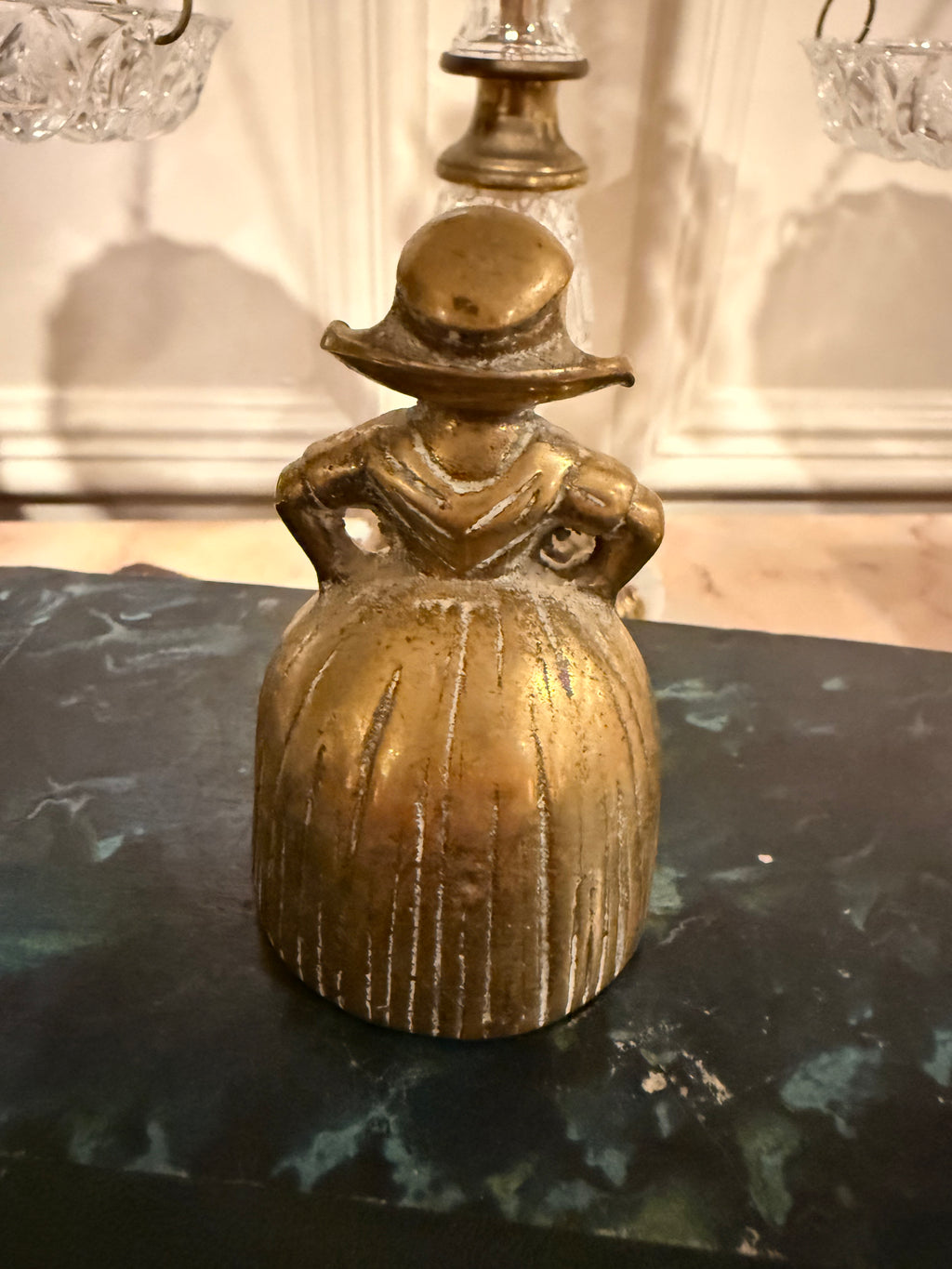 Vintage Brass Bell Ladies — Set of 3