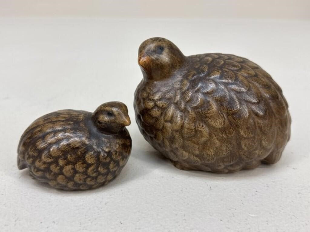 Vintage Ceramic Quail Family – Set of Three