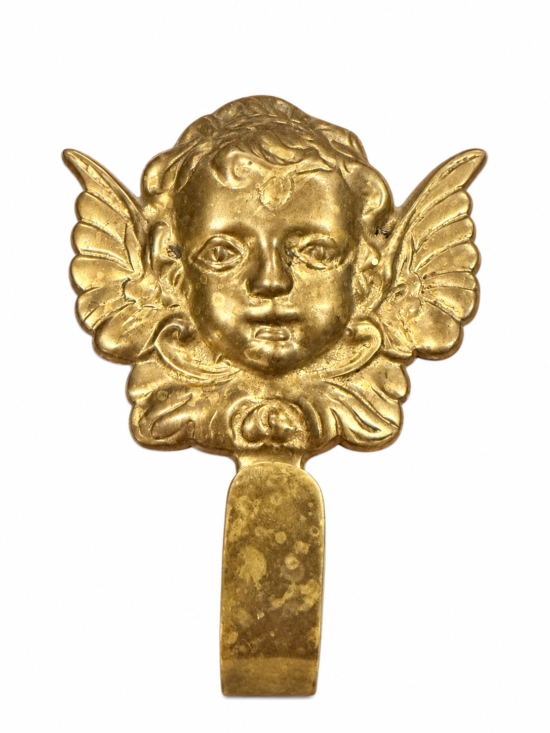 Vintage Brass Cherub Wall Hook