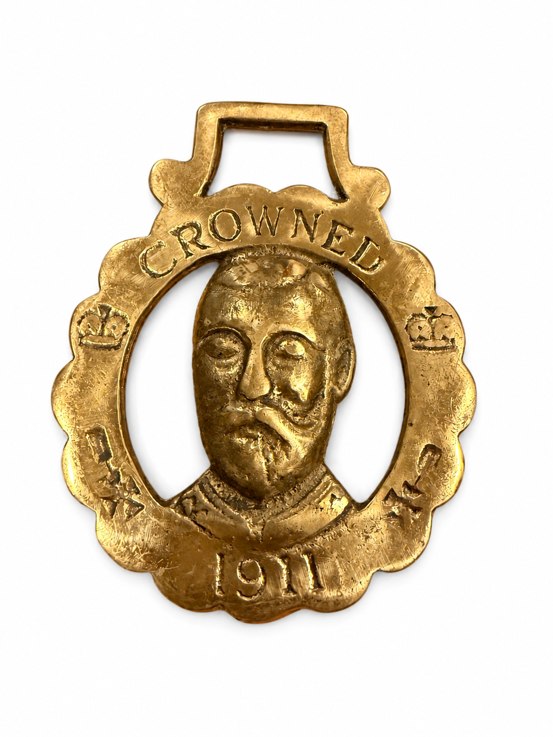 Vintage King George V 1911 Coronation Horse Brass