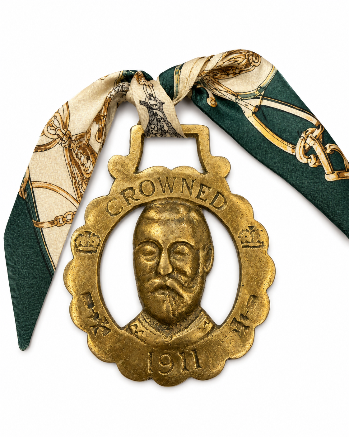 Vintage King George V 1911 Coronation Horse Brass