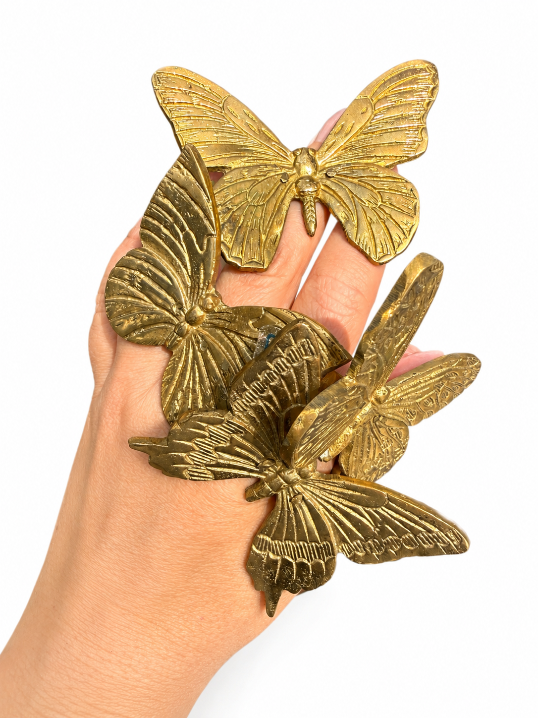 Vintage Brass Butterfly Scarf or Napkin Rings | Choice of 4