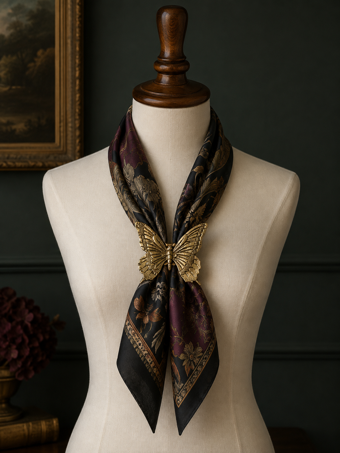 Vintage Brass Butterfly Scarf or Napkin Rings | Choice of 4