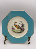 Vintage Royal Winton Turquoise Bird Plates – Set of 4 | England