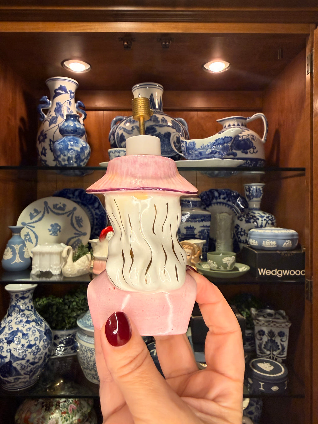 Vintage Lady Head Perfume Atomizer