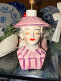 Vintage Lady Head Perfume Atomizer