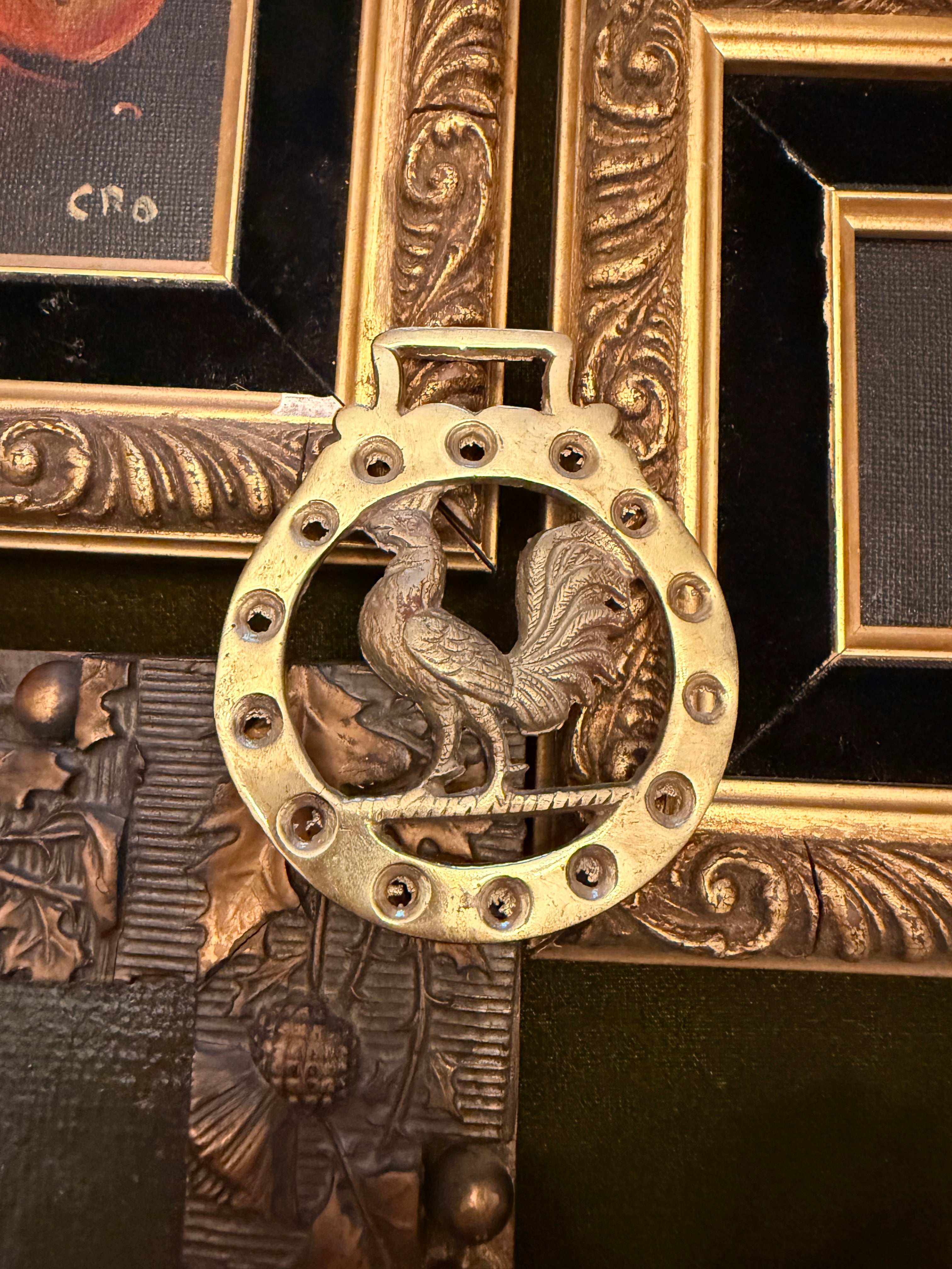 Vintage English Horse Brass – Rooster Motif