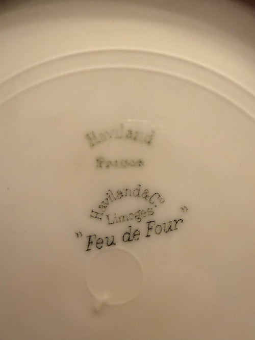 Antique Haviland Limoges "Feu de Four" Cabinet Plate – 7.5"