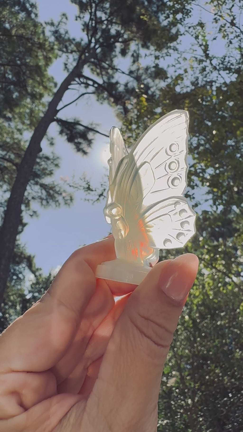 Sabino France Opalescent Glass Butterfly | Vintage French Art Glass